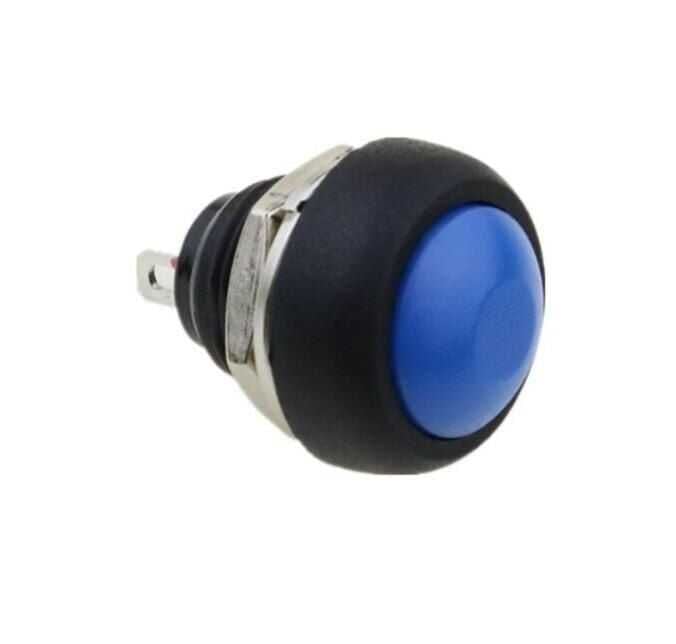 12mm Mavi Push Buton – Anlık Basmalı Buton | PBS-33B | Hareket Otomasyon