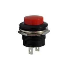 16mm Yaylı Kırmızı Push Buton – Anlık Basmalı Buton | R13-507 | Hareket Otomasyon