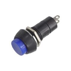 12mm Yaylı Mavi Push Buton – Anlık Basmalı Buton | PBS-11B | Hareket Otomasyon
