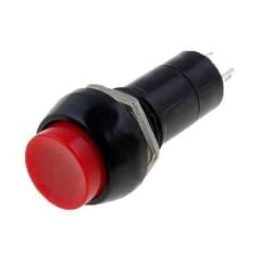12mm Yaylı Kırmızı Push Buton – Anlık Basmalı Buton | PBS-11B | Hareket Otomasyon