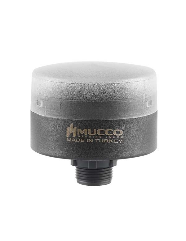 Somun Bağlantılı Sabit Flaşör Çakar Mini Tepe Lambası 12-24V AC/DC SNT-SM715 Beyaz