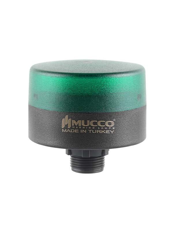 Somun Bağlantılı Sabit Flaşör Çakar Mini Tepe Lambası 12-24V AC/DC SNT-SM715 Yeşil