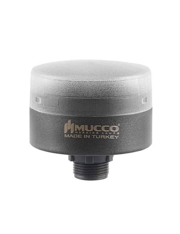 Somun Bağlantılı Sabit Flaşör Çakar Buzzer Mini Tepe Lambası 12-24V AC/DC SNT-SM715-B Beyaz