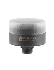 Somun Bağlantılı Sabit Flaşör Çakar Buzzer Mini Tepe Lambası 12-24V AC/DC SNT-SM715-B Beyaz