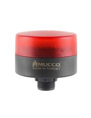 Somun Bağlantılı Sabit Flaşör Çakar Buzzer Mini Tepe Lambası 12-24V AC/DC SNT-SM715-B Kırmızı