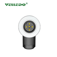 M12-M05S M12 5 Pin Erkek Açılı Konnektör - Velledq