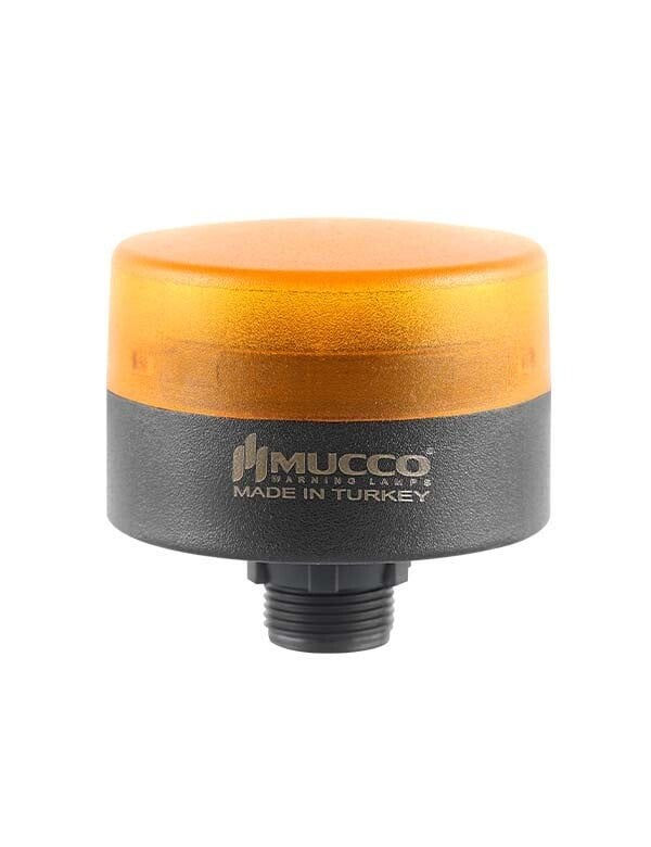 Somun Bağlantılı Sabit Flaşör Çakar Buzzer Mini Tepe Lambası 12-24V AC/DC SNT-SM715-B Sarı