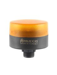 Somun Bağlantılı Sabit Flaşör Çakar Buzzer Mini Tepe Lambası 12-24V AC/DC SNT-SM715-B Sarı