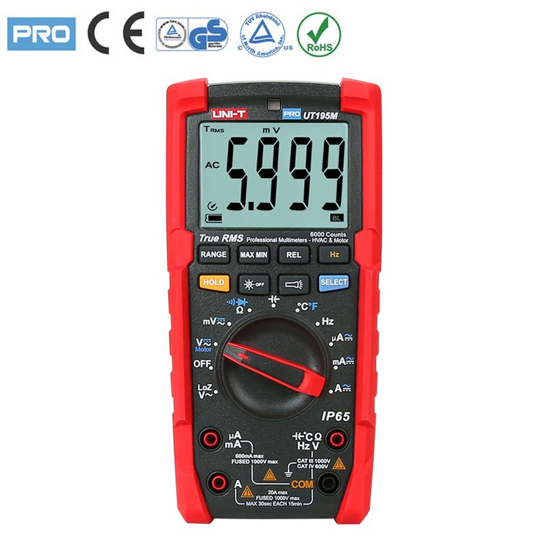 Uni-T UT195M Profesyonel Multimetre, IP65 Test Cihazı