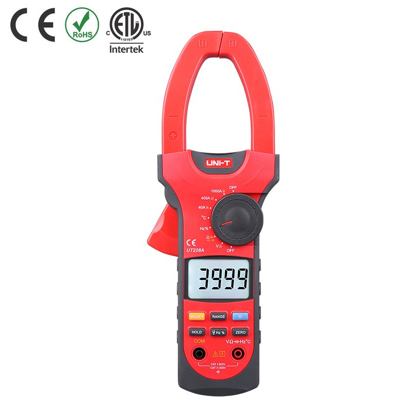 Uni-T UT208A Dijital Pensampermetre, 1000 A Test Cihazı