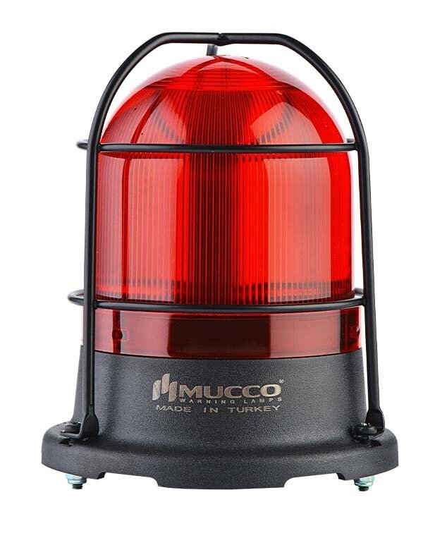 5 Modlu Üniversal Kafesli Tepe Lambası 12-24V AC/DC SNT-115-KFS Kırmızı