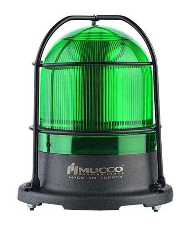 5 Modlu Üniversal Kafesli Tepe Lambası 12-24V AC/DC SNT-115-KFS Yeşil