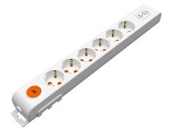 Altılı USB Anahtarlı Topraklı Grup Priz Çocuk Korumalı (Klemensli)