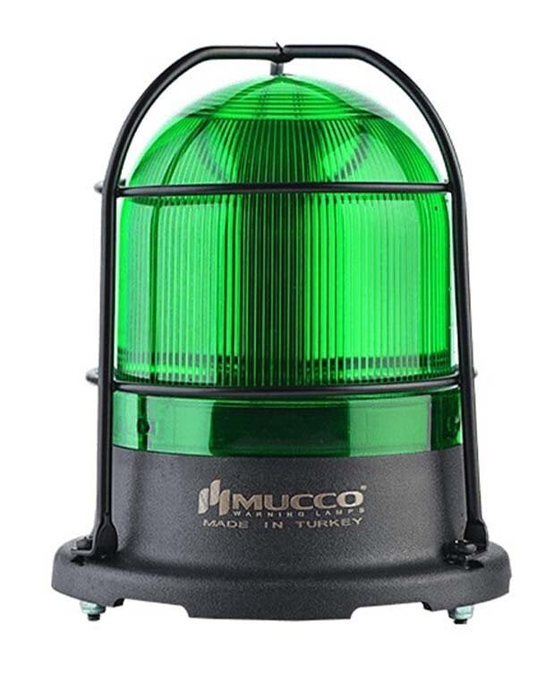 5 Modlu Üniversal Kafesli Buzzerlı Tepe Lambası 85-260V AC/DC SNT-125-B-KFS Yeşil