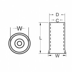 Gwest KY-4.00 mm İzolesiz Kablo Pabucu - 1000 ad.