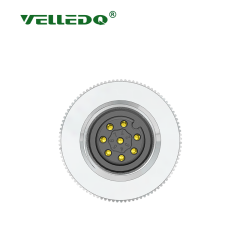 M12-F08T - M12 8 Pin Dişi Düz Konnektör - Velledq