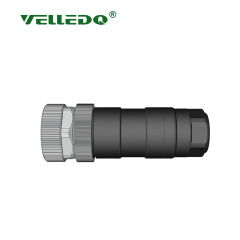 M12-F08T - M12 8 Pin Dişi Düz Konnektör - Velledq