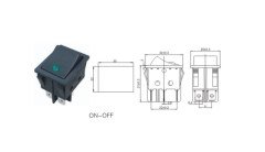 Geniş Nokta Işıklı 220 Volt Anahtar On-Off HRK2-2-201N 80 Adet