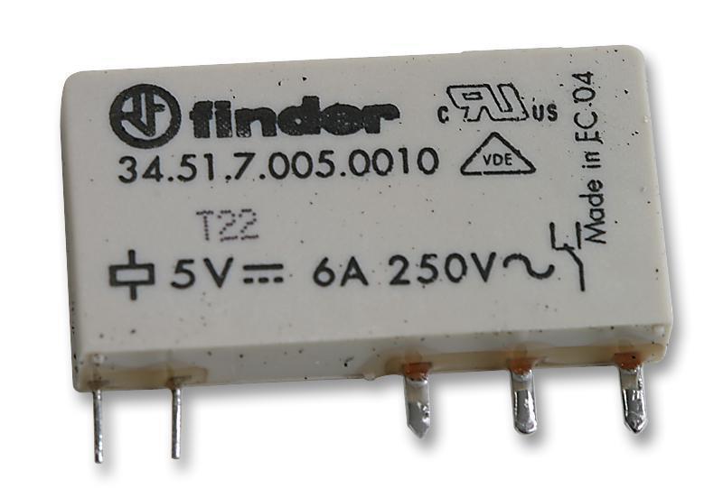 Finder 34.51.7.005.0010 Serisi 5v Dc Ultra İnce Pcb Röle
