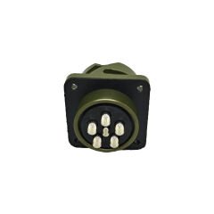 KDB02E 20S-17S Bayonet Tip 6 Pinli Panel Dişi Askeri Konnektör