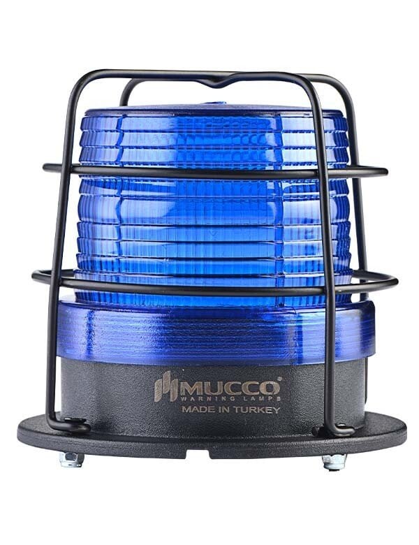 5 Mod Universal Kafesli Tepe Lambası 12-24V AC/DC SNT-915-KFS Mavi