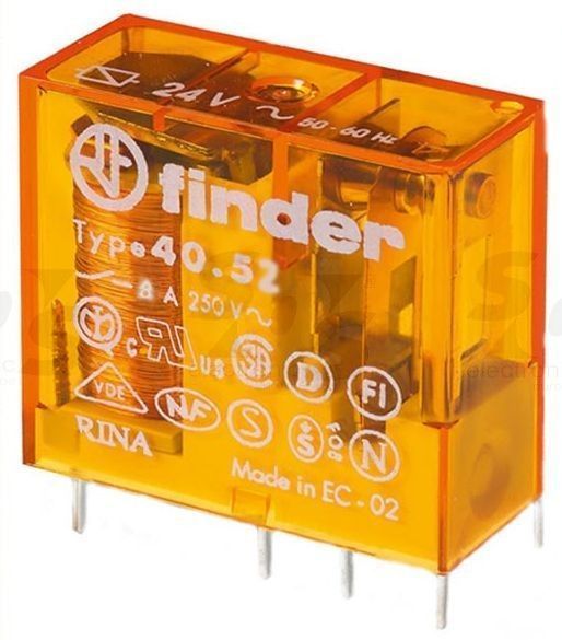230v AC Minyatür Pcb Röle 40.52.8.230 Finder