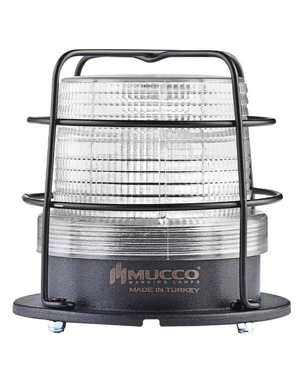 5 Mod Universal Buzzer Kafesli Tepe Lambası 85-260V AC/DC SNT-925-B-KFS Beyaz