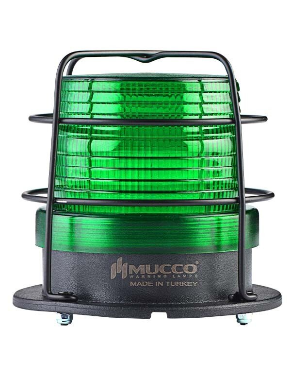 5 Mod Universal Buzzer Kafesli Tepe Lambası 85-260V AC/DC SNT-925-B-KFS Yeşil