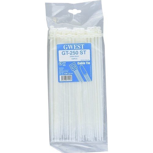 Gwest 250x4,8 mm Beyaz Kablo Bağı 100 Adet GT 250 ST