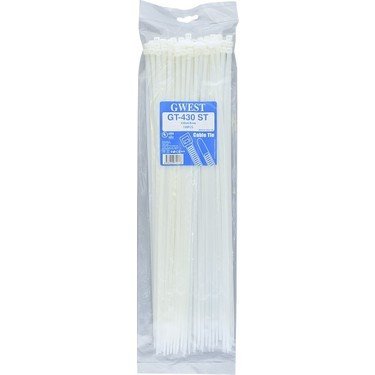 Gwest 430x4,8 mm Beyaz Kablo Bağı 100 Adet GT 430 ST