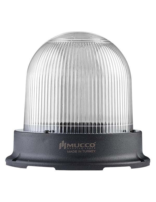 5 Mod Buzzerlı Tepe Lambası 12-24V AC/DC SNT-1215-B Beyaz