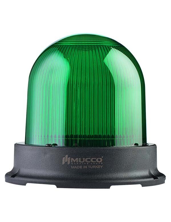 5 Mod Buzzerlı Tepe Lambası 12-24V AC/DC SNT-1215-B Yeşil