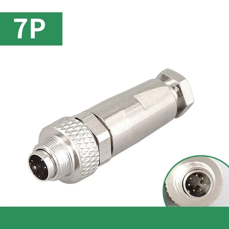 M9 7 Pin Erkek Konnektör - Seyyar Kablo Tipi Konnektör