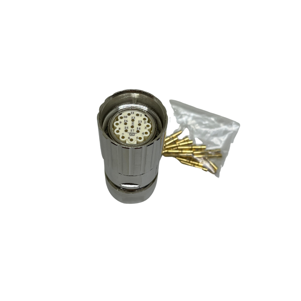 M23 17 Pin Seyyar Dişi Konnektör - M23-F17T Konnektör