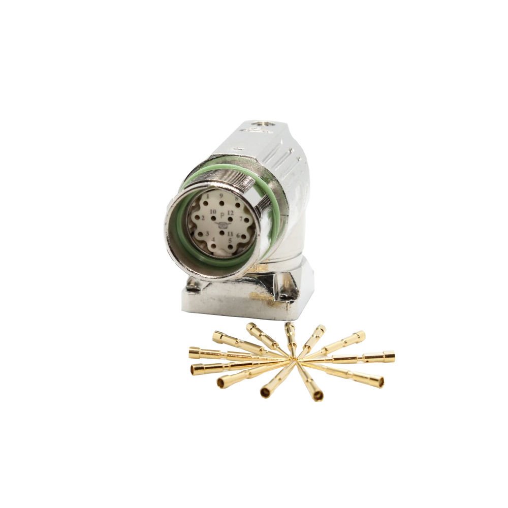 M23 12 Pin Erkek Panel Şase Konnektör - M23-M12S Konnektör