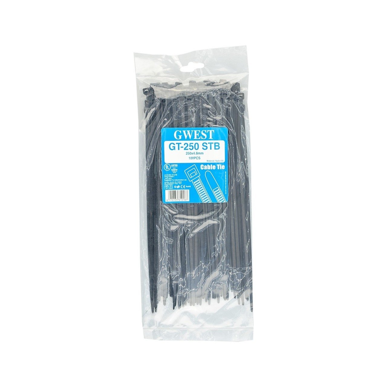 Gwest 250x4,8mm Siyah Kablo Bağı 100 Adet GT 250 STB
