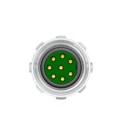 M12 8 Pin Dişi Düz 10 Mt. Kablolu Konnektör - Sensör Kablosu Velledq M12-F08T-10.0PVC/BK