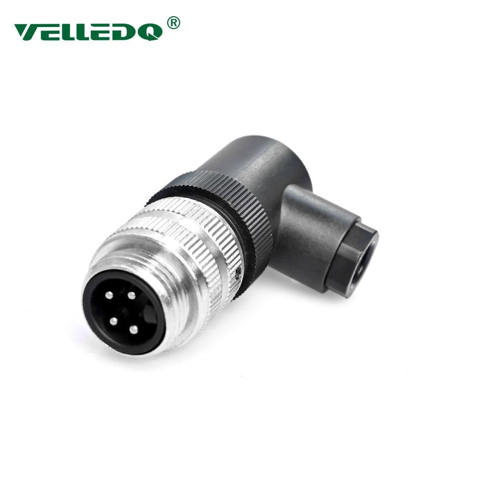 7/8 4 Pin 90°Açılı Erkek Konnektör 7/8-M04S Velledq