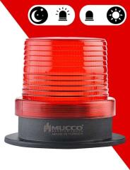 5 Mod Sensörlü Tepe Lambası 85-260V AC/DC - SNT-125-ND Kırmızı