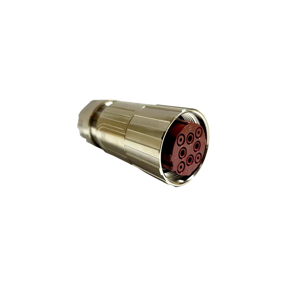 M40 8 Pin Seyyar Dişi Düz Konnektör