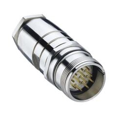 M23 12 Pin Erkek Düz Konnektör - Soket