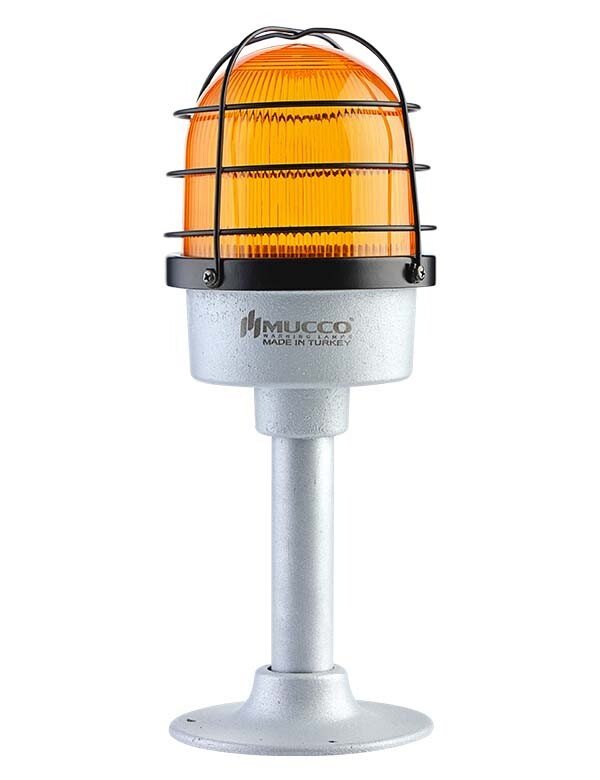 Çakar Kafesli Döküm Tepe Lambası 12-24V AC/DC SNT-DU12513-KFS Sarı