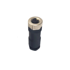 M12 5 Pin L Code Seyyar Dişi Metal Konnektör-M12-LF05T
