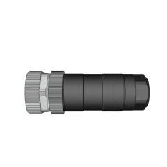 M12 D Code 4 Pin Dişi Düz Konnektör - Velledq M12-DF04T
