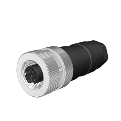 M12 D Code 4 Pin Dişi Düz Konnektör - Velledq M12-DF04T
