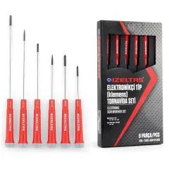 İzeltaş Tornavida Seti Elektronikçi Tip Klemens 6 Parça