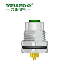 M12 Panel Tip 5 Pinli Dişi Konnektör Önden Somunlu FLH-M12-F05